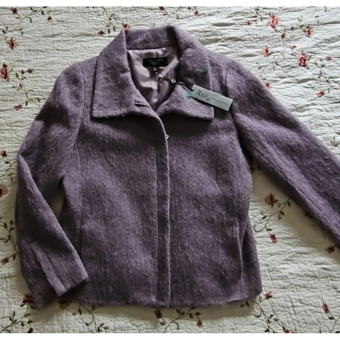 Nwt Talbots Jackie Fit Wool Alpaca Blend Lavender Purple Jacket Sz 6p Ret $ 229